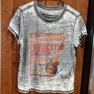 Gray Nashville Whiskey Saloon Women's Top